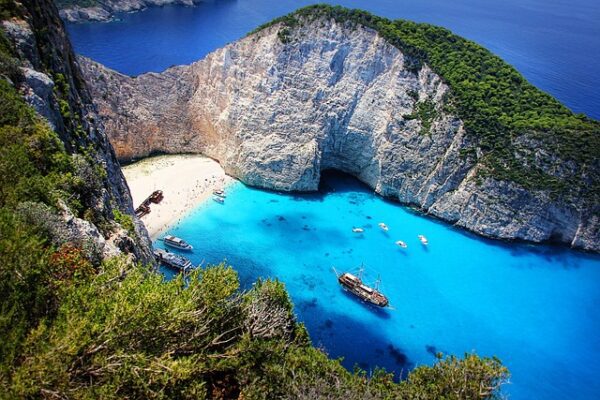 Vrak lodi na ostrově Zakynthos