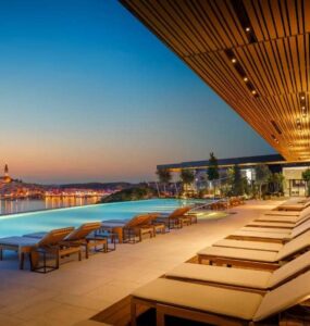 Výhled na Rovinj z hotelu Grand Park Hotel Rovinj by Maistra Collection